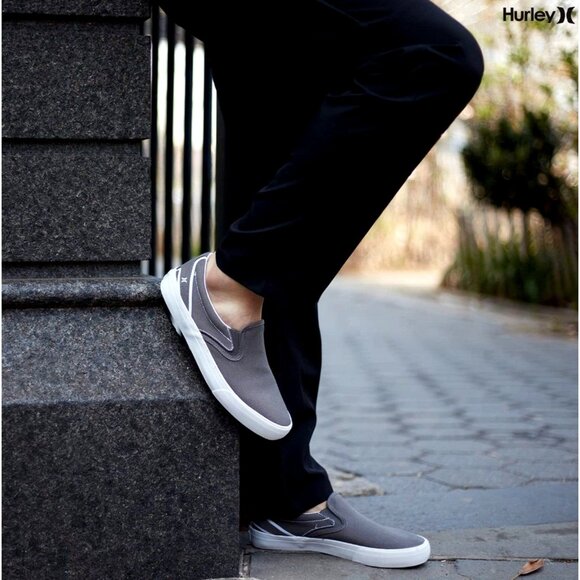 Hurley 8 Sneaker Men Arlo Slip On Canvas Casual Classic Shoe Minimalist - Picture 4 of 12